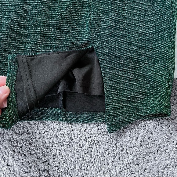 NWT Lulus Take Me Anywhere Asymmetric Neck Sparkle Knit Minidress small - Picture 5 of 9